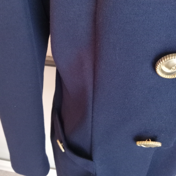 LESLIE FAY Navy Tailored Jacket Blazer with Gold Buttons - Picture 6 of 12